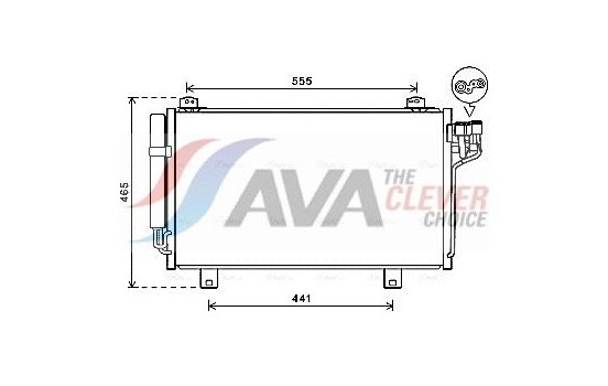 Condenseur, climatisation MZ5261D Ava Quality Cooling, Image 2