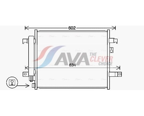Condenseur, climatisation MZ5294D Ava Quality Cooling