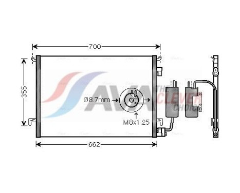 Condenseur, climatisation OL5457D Ava Quality Cooling