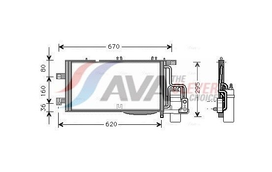 Condenseur, climatisation OLA5370D Ava Quality Cooling, Image 2