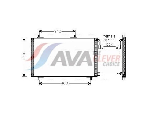 Condenseur, climatisation PE5257 Ava Quality Cooling