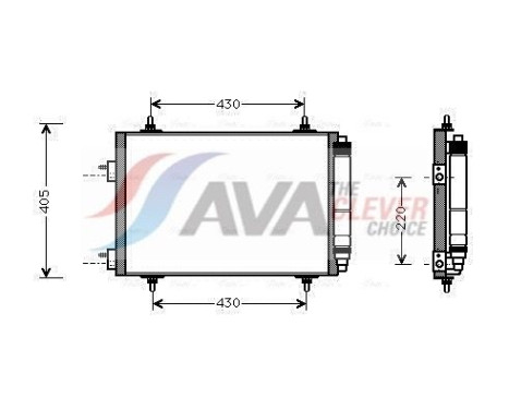 Condenseur, climatisation PEA5209D Ava Quality Cooling