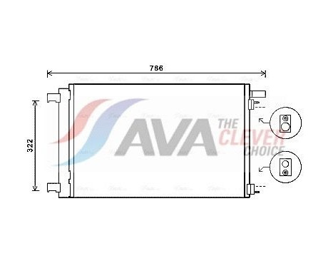 Condenseur, climatisation PEA5364D Ava Quality Cooling