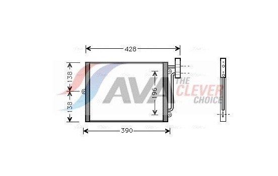 Condenseur, climatisation PRA5038 Ava Quality Cooling, Image 2