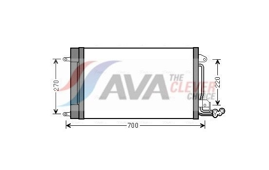 Condenseur, climatisation STA5038D Ava Quality Cooling, Image 2