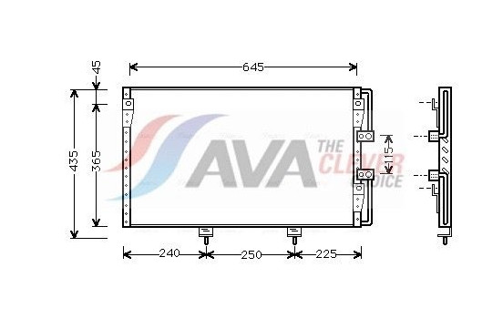 Condenseur, climatisation TO5226 Ava Quality Cooling, Image 2