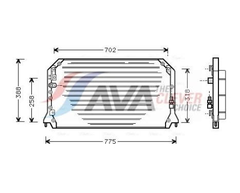 Condenseur, climatisation TO5254 Ava Quality Cooling