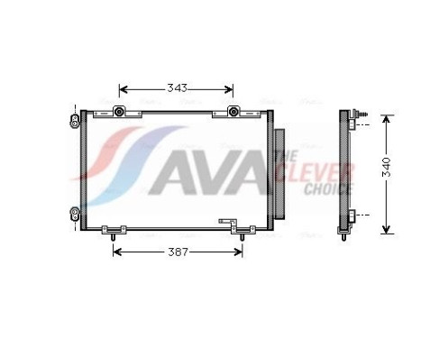 Condenseur, climatisation TO5266D Ava Quality Cooling