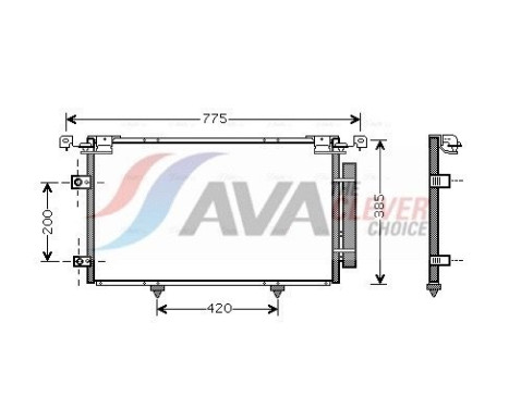 Condenseur, climatisation TO5319D Ava Quality Cooling