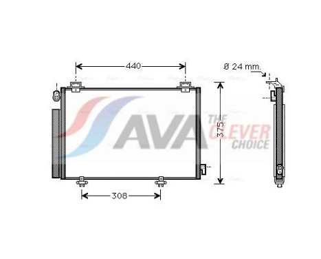 Condenseur, climatisation TO5382D Ava Quality Cooling