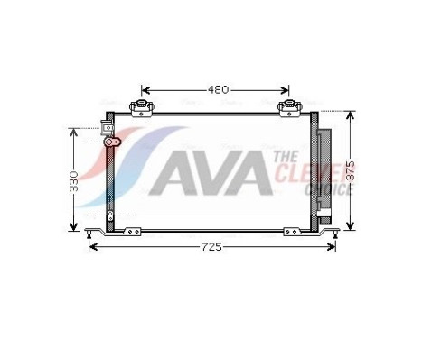Condenseur, climatisation TO5393D Ava Quality Cooling
