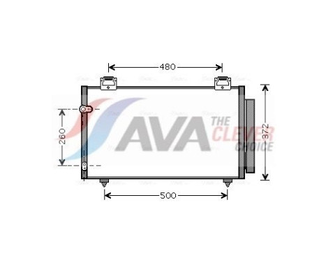 Condenseur, climatisation TO5411D Ava Quality Cooling