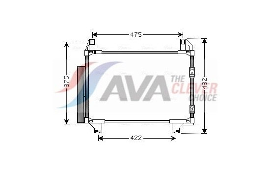Condenseur, climatisation TO5413D Ava Quality Cooling, Image 2