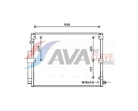Condenseur, climatisation TO5617D Ava Quality Cooling