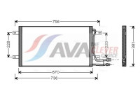 Condenseur, climatisation VN5187 Ava Quality Cooling