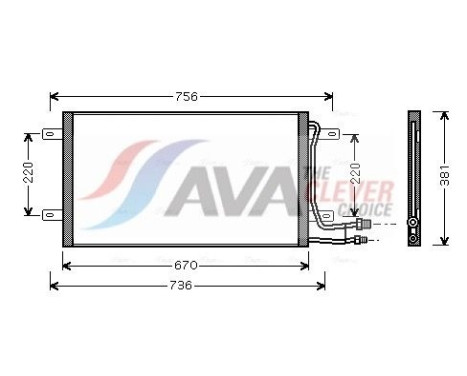 Condenseur, climatisation VN5187 Ava Quality Cooling