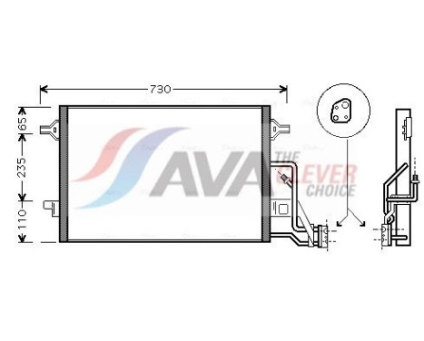 Condenseur, climatisation VN5190 Ava Quality Cooling
