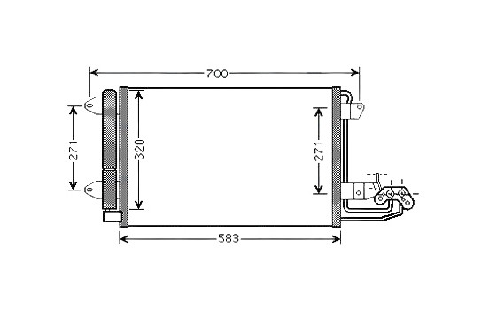 Condenseur, climatisation VN5209D Ava Quality Cooling