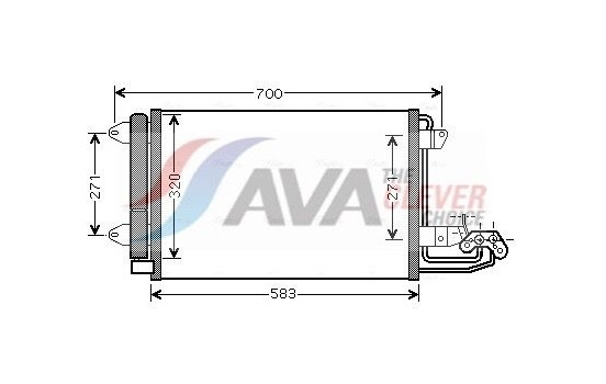 Condenseur, climatisation VN5209D Ava Quality Cooling, Image 2