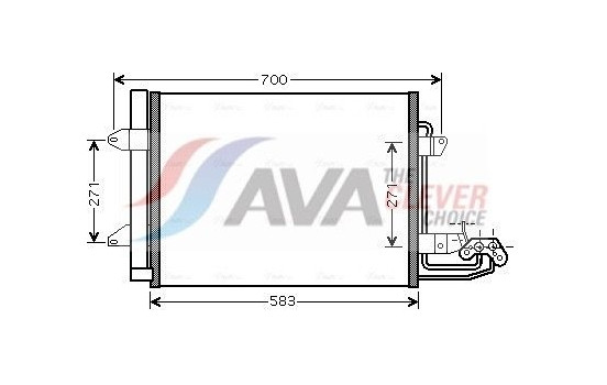 Condenseur, climatisation VN5211D Ava Quality Cooling, Image 2
