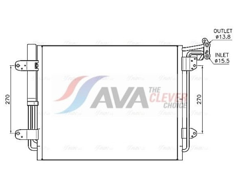 Condenseur, climatisation VN5441D Ava Quality Cooling