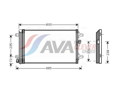 Condenseur, climatisation VNA5183D Ava Quality Cooling