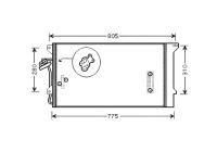 Condenseur, climatisation VNA5244D Ava Quality Cooling