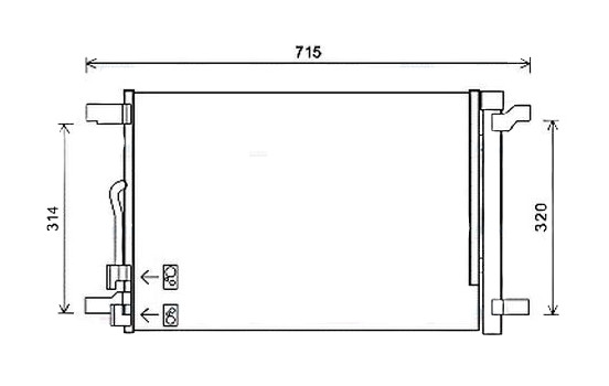 Condenseur, climatisation VNA5335D Ava Quality Cooling