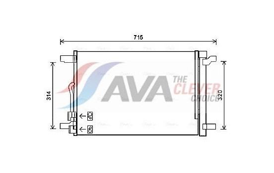 Condenseur, climatisation VNA5335D Ava Quality Cooling, Image 2