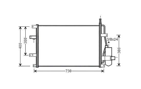 Condenseur, climatisation VO5107D Ava Quality Cooling