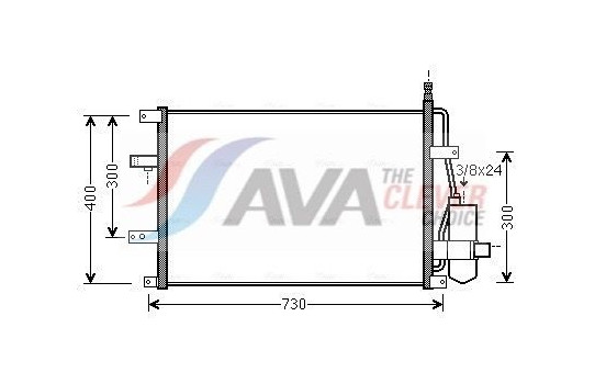 Condenseur, climatisation VO5107D Ava Quality Cooling, Image 2