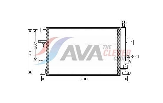 Condenseur, climatisation VO5138D Ava Quality Cooling, Image 2