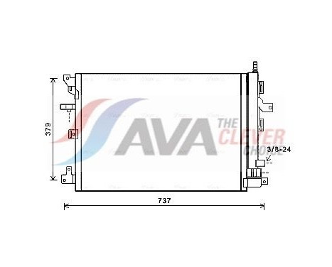 Condenseur, climatisation VOA5152D Ava Quality Cooling