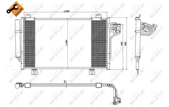 Condenseur, climatiseur 350229 NRF, Image 2