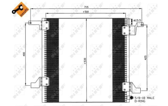 Condenseur, climatiseur 35579 NRF