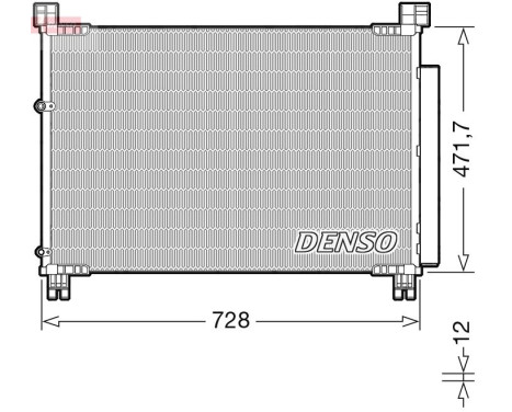 Condenseur, climatiseur DCN51015 Denso