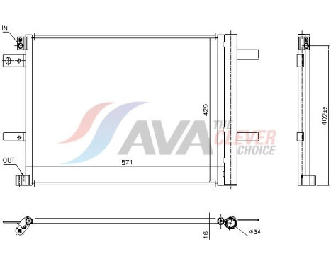 Condenseur, climatiseur PE5438D Ava Quality Cooling