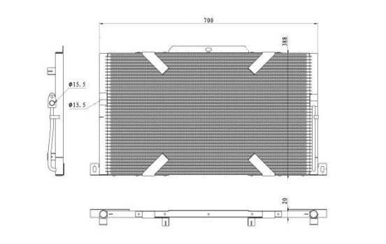 Condensor, airconditioning 350489 NRF