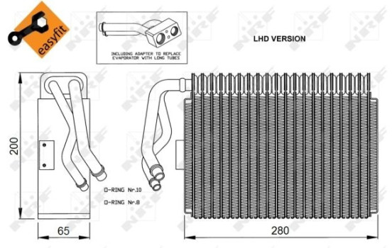 Évaporateur climatisation EASY FIT 36059 NRF
