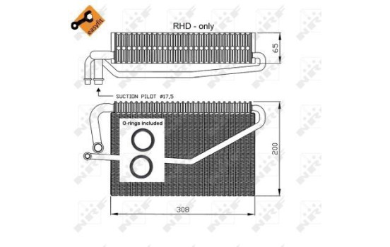 Évaporateur, climatisation EASY FIT 36118 NRF, Image 4