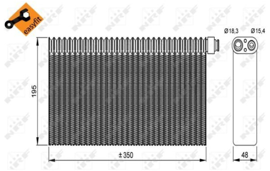 Évaporateur, climatisation EASY FIT 36148 NRF, Image 2