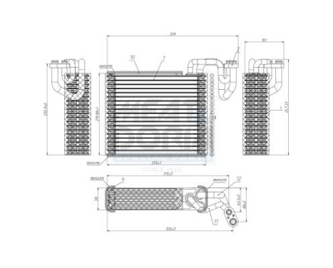 Évaporateur, climatisation