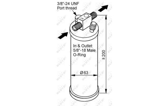 Filtre déshydratant, climatisation 33116 NRF