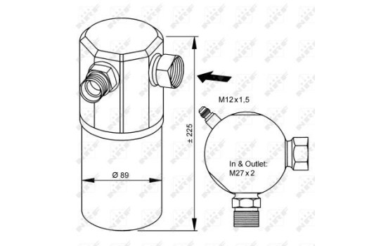 Filtre déshydratant, climatisation EASY FIT 33065 NRF, Image 5