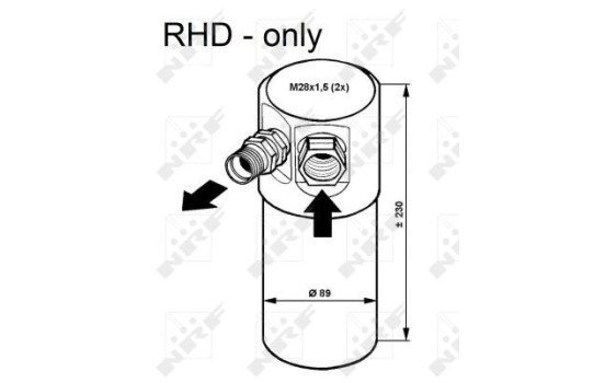 Filtre déshydratant, climatisation EASY FIT 33082 NRF, Image 5