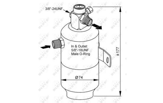 Filtre déshydratant, climatisation EASY FIT 33170 NRF, Image 4