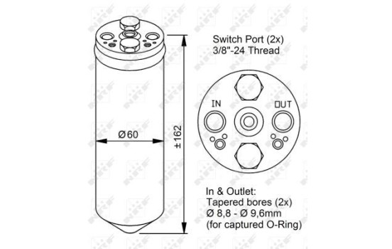 Filtre déshydratant, climatisation EASY FIT 33183 NRF, Image 5