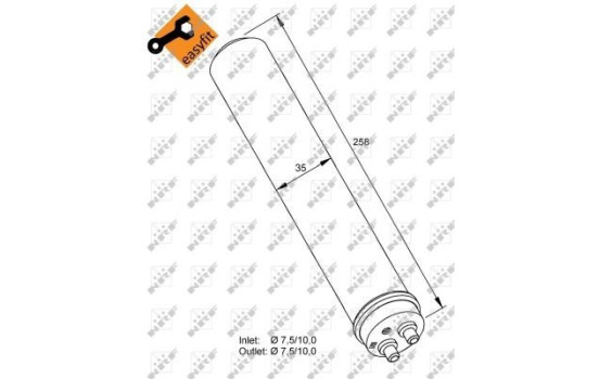 Filtre déshydratant, climatisation EASY FIT 33300 NRF, Image 4