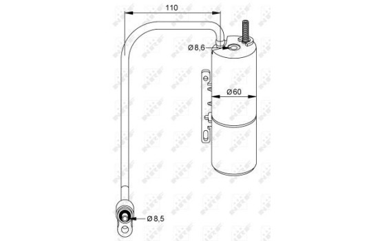 Filtre déshydratant, climatisation EASY FIT 33309 NRF, Image 4