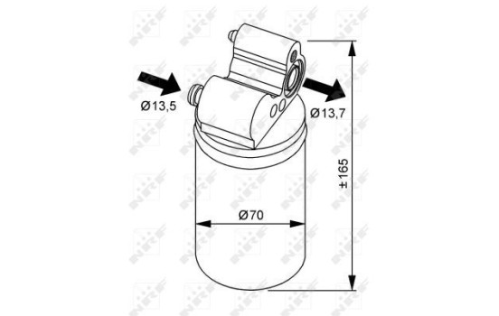 Filtre déshydratant, climatisation EASY FIT 33313 NRF, Image 2